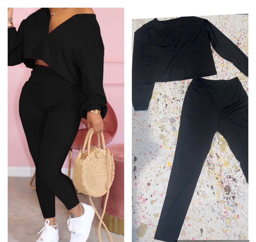 Women’s Off the Shoulder Jogging Suit