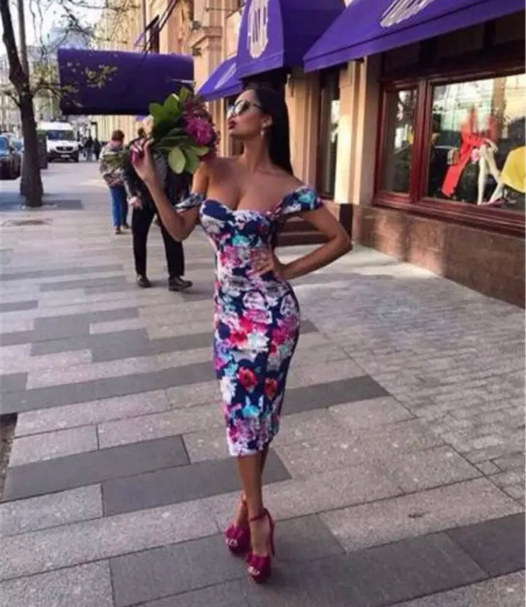 Bodycon Floral Dress