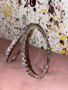 Rhinestone Crystal Hoops