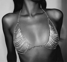 Load image into Gallery viewer, Rhinestone Chain Bra
