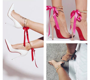 Ribbon Ankle Chains