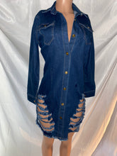 Load image into Gallery viewer, Ripped Denim Dress
