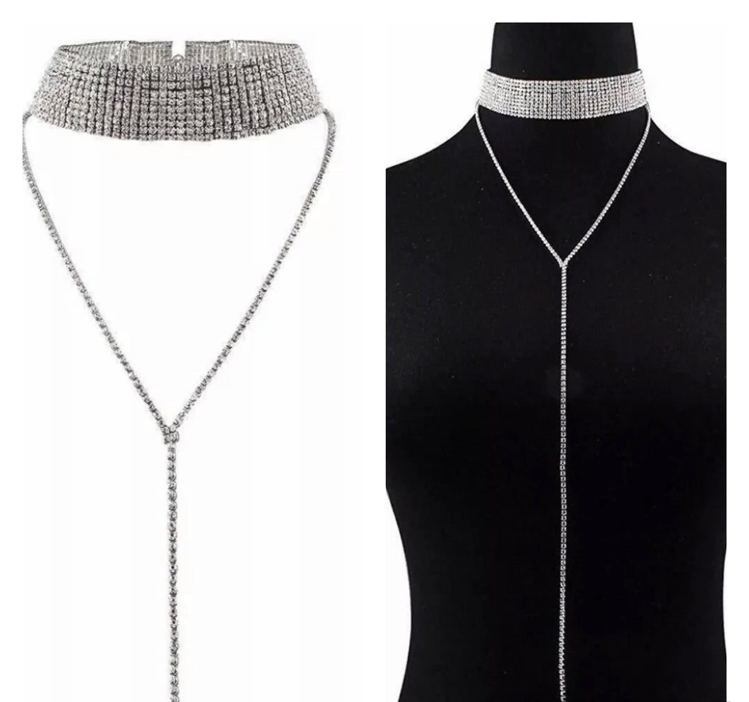 Rhinestone Choker Chain